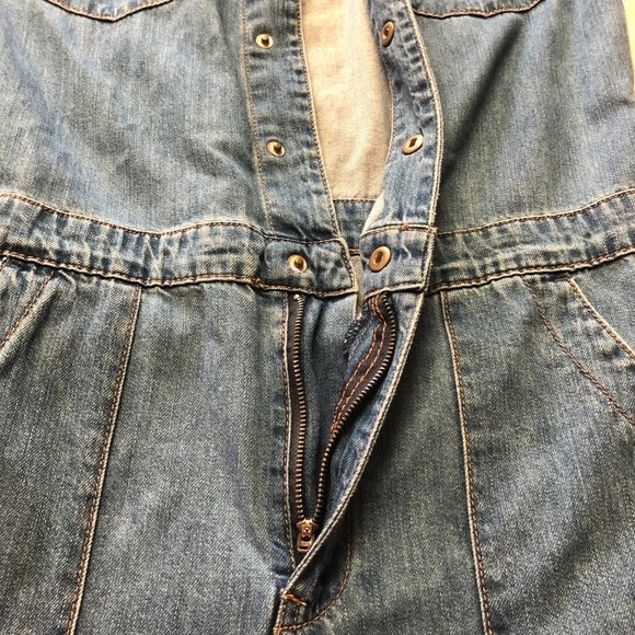 NEON Blonde Cotton Utility Boiler Denim Jumpsuit Size Medium - Picture 9 of 16